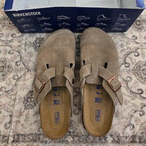 Birkenstock Boston Taupe Suede sz 38 (7) new